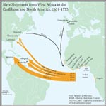 Figure 2.12 Slave Shipments from West Africa to the Caribbean and North America, 1651-1775