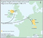 Figure 4.14 Regional Origins of Scots-Irish and German Migrants to North America, 1700-1775